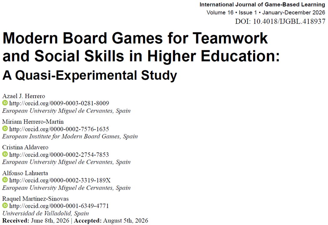 ¿Pueden los juegos de mesa modernos mejorar las habilidades sociales y el trabajo en equipo en estudiantes universitarios? IJBGL_1